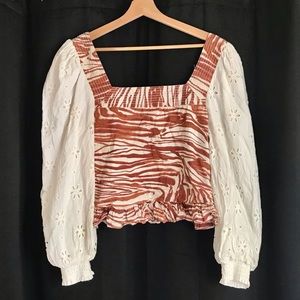 Anthropologie Puff Sleeve Blouse